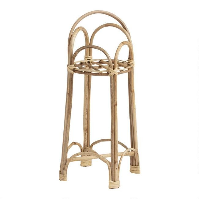 Tall Natural Rattan Plant Stand | World Market