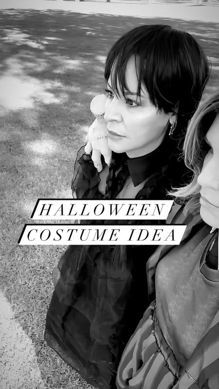 Wednesday Addams and her friend Enid #halloweencostume #wednesday #addamsfamily 

#LTKHoliday #LTKHalloween #LTKSeasonal