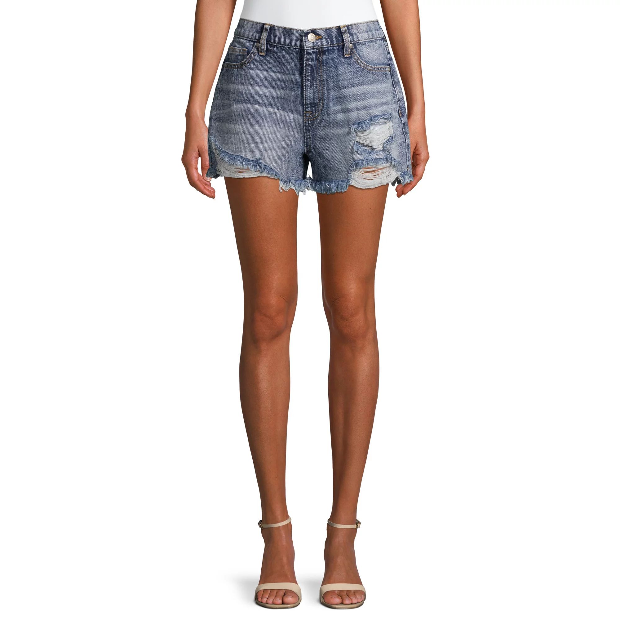 No Boundaries Destructed Mom Short | Walmart (US)