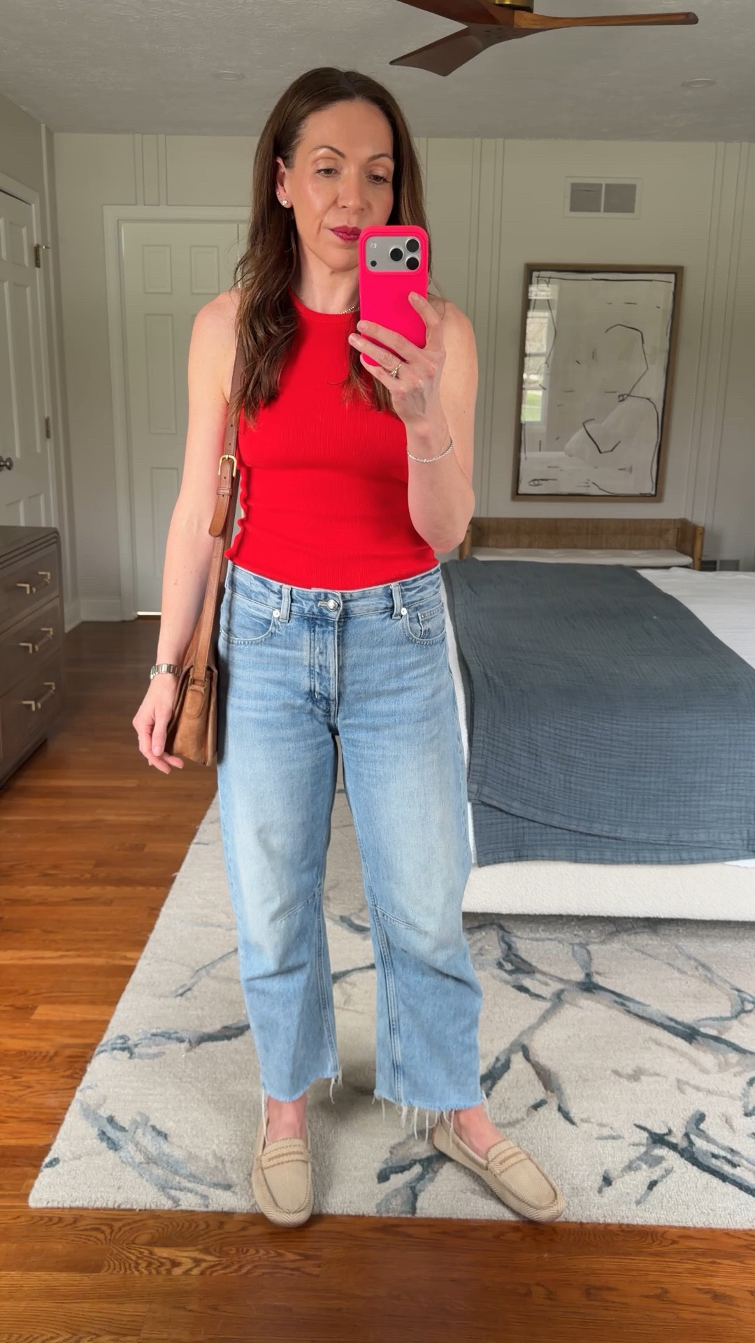 @SEZANE tank size medium
@Madewell darted barrel jeans sized down one size 
@rothys TTS

school pickup + swim lessons 

#LTKootd #LTKOver40 #LTKmomlife