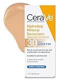 CeraVe Tinted Sunscreen with SPF 30 | Hydrating Mineral Sunscreen With Zinc Oxide & Titanium Dioxide | Amazon (US)