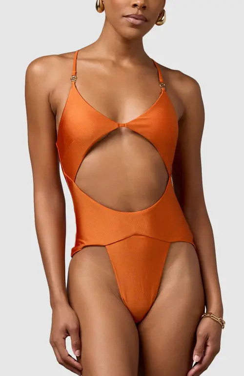 MBM Swim Azure One-Piece Swimsuit in Burnt Orange at Nordstrom, Size X-Small | Nordstrom