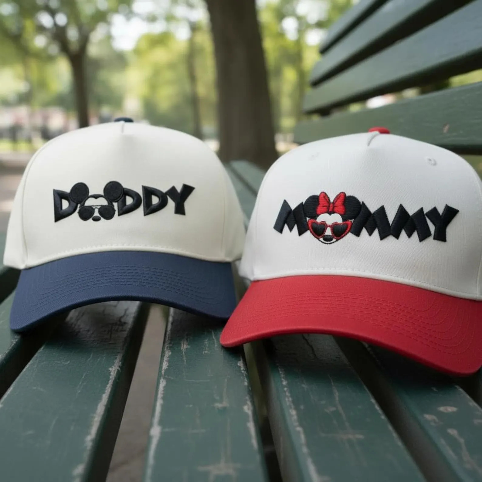 Vintage MOMMY & DADDY Hat With Mickey Minnie, Disney 1955 Baseball Cap, Retro Embroidered Disney ... | Etsy (Global)