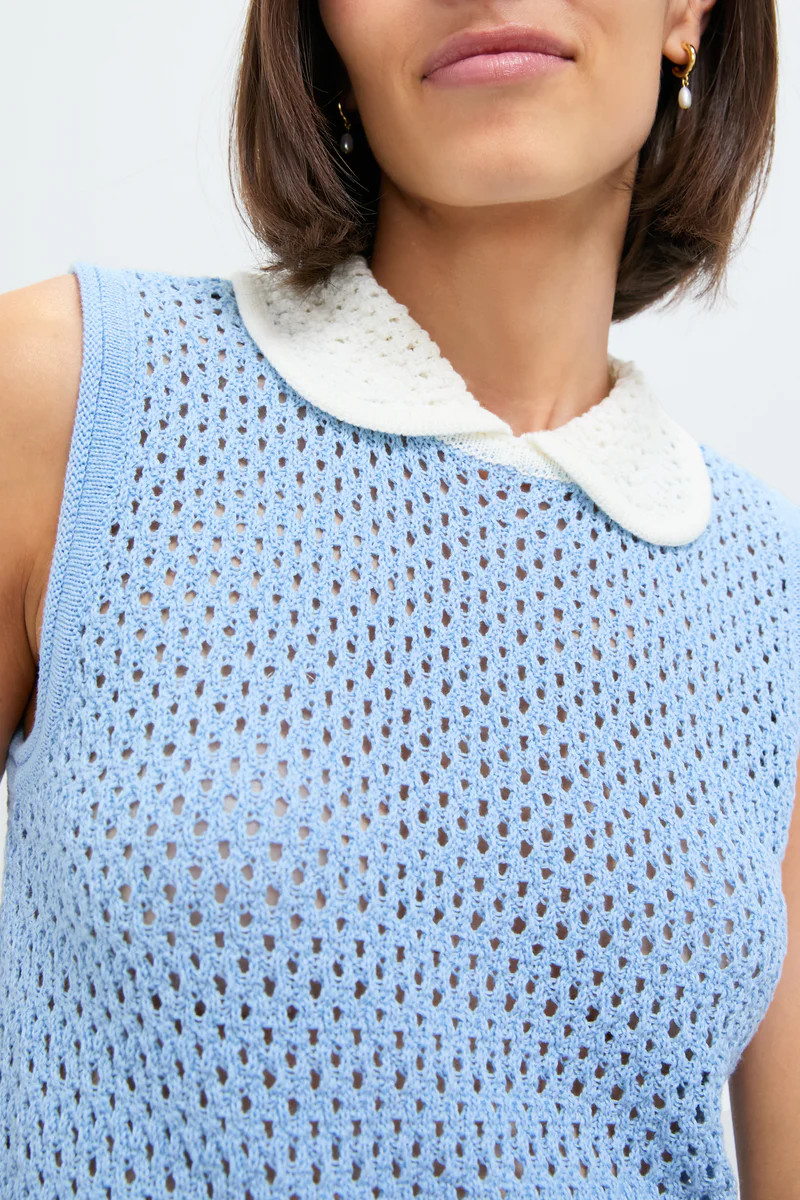 Blue and White Wendy Sweater Tank | Tuckernuck (US)