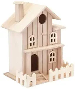 8.5" Wooden Two-Story Cottage Birdhouse by Make Market - Unfinished Hanging Birdhouse Made of 100... | Amazon (US)