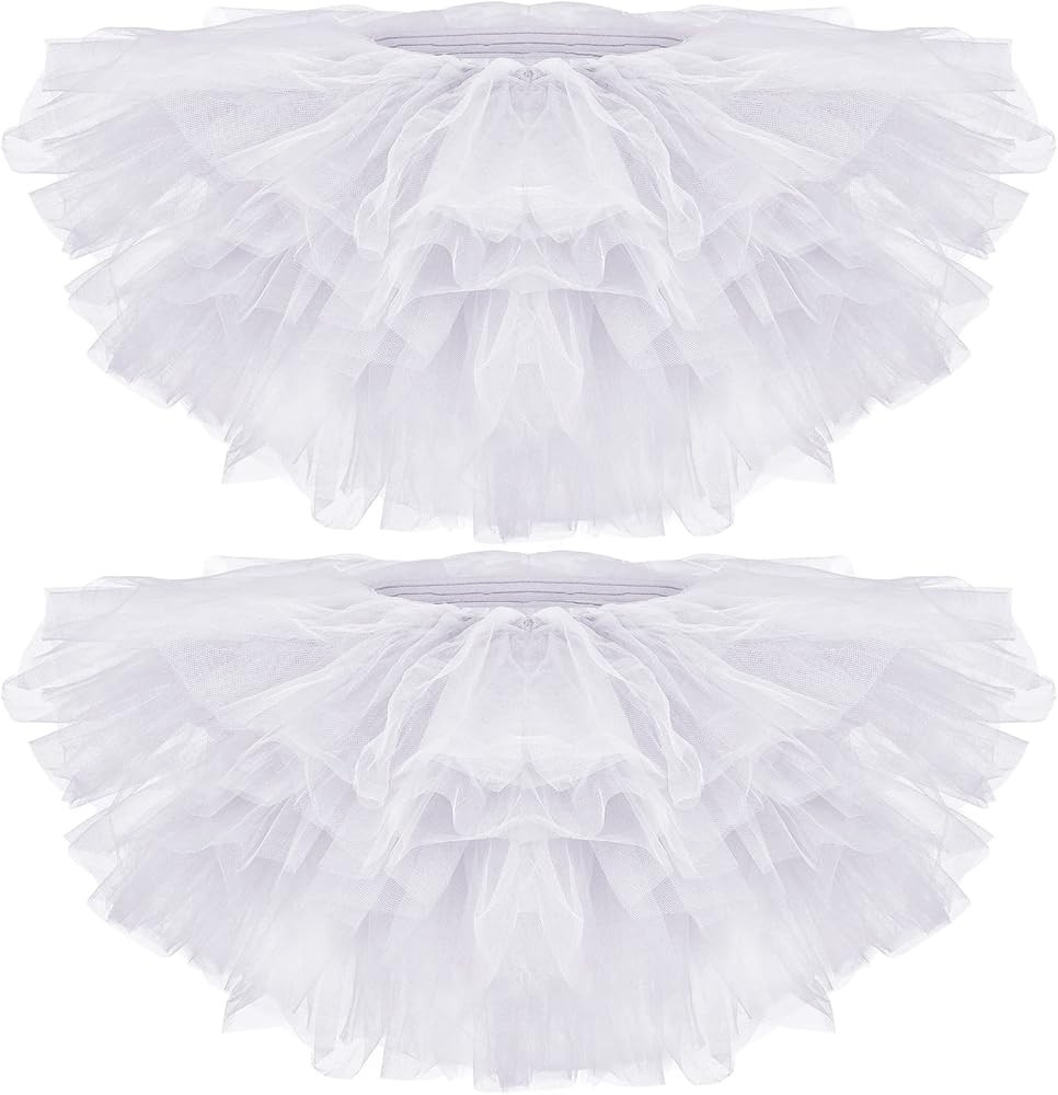 Zhanmai Tutu Skirt Women Adult Classic Elastic 5 Layered Short Tulle Skirt 80's Dance Carnival Co... | Amazon (US)