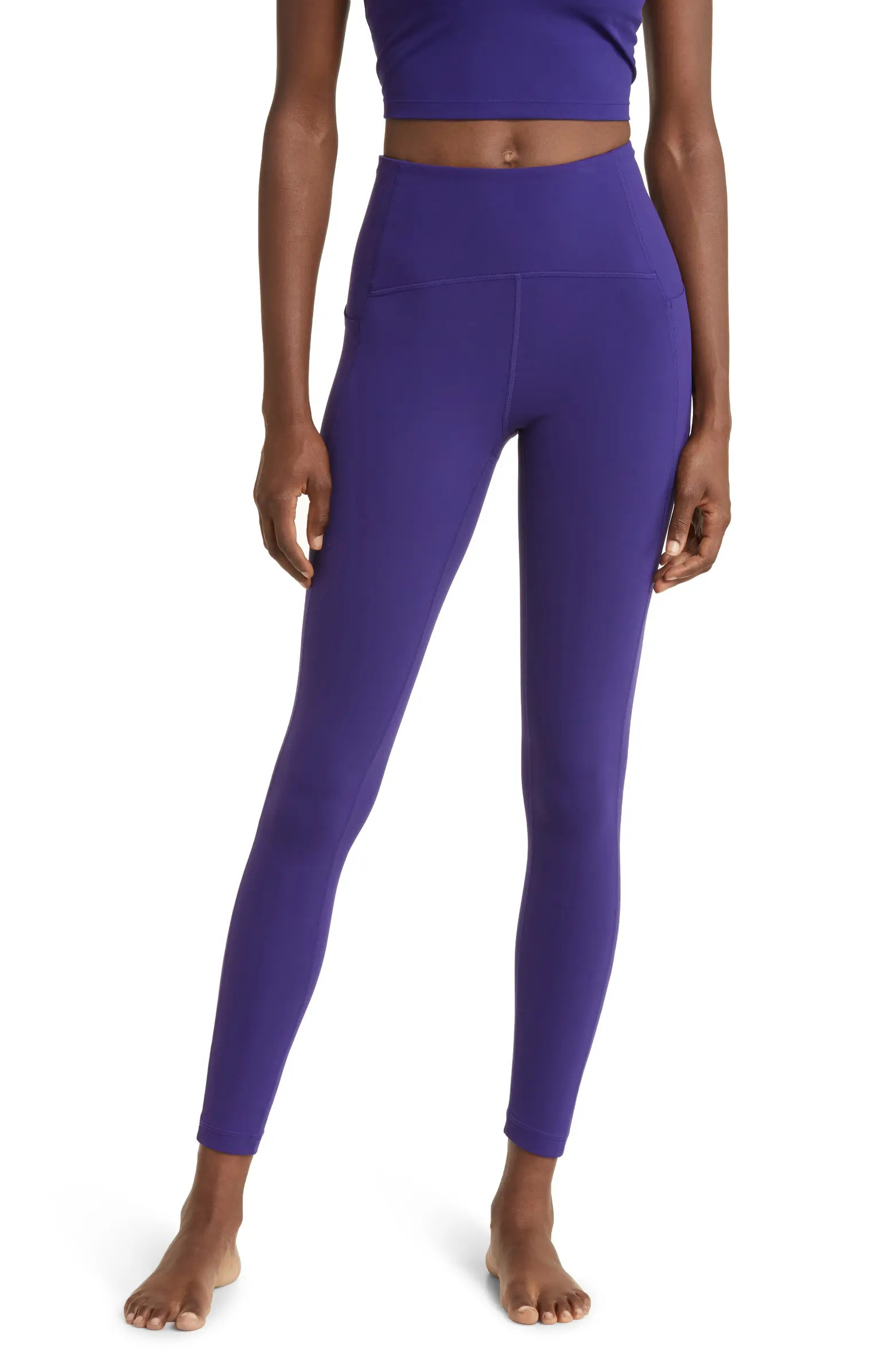 Zella Studio Luxe High Waist Pocket 7/8 Leggings | Nordstrom | Nordstrom