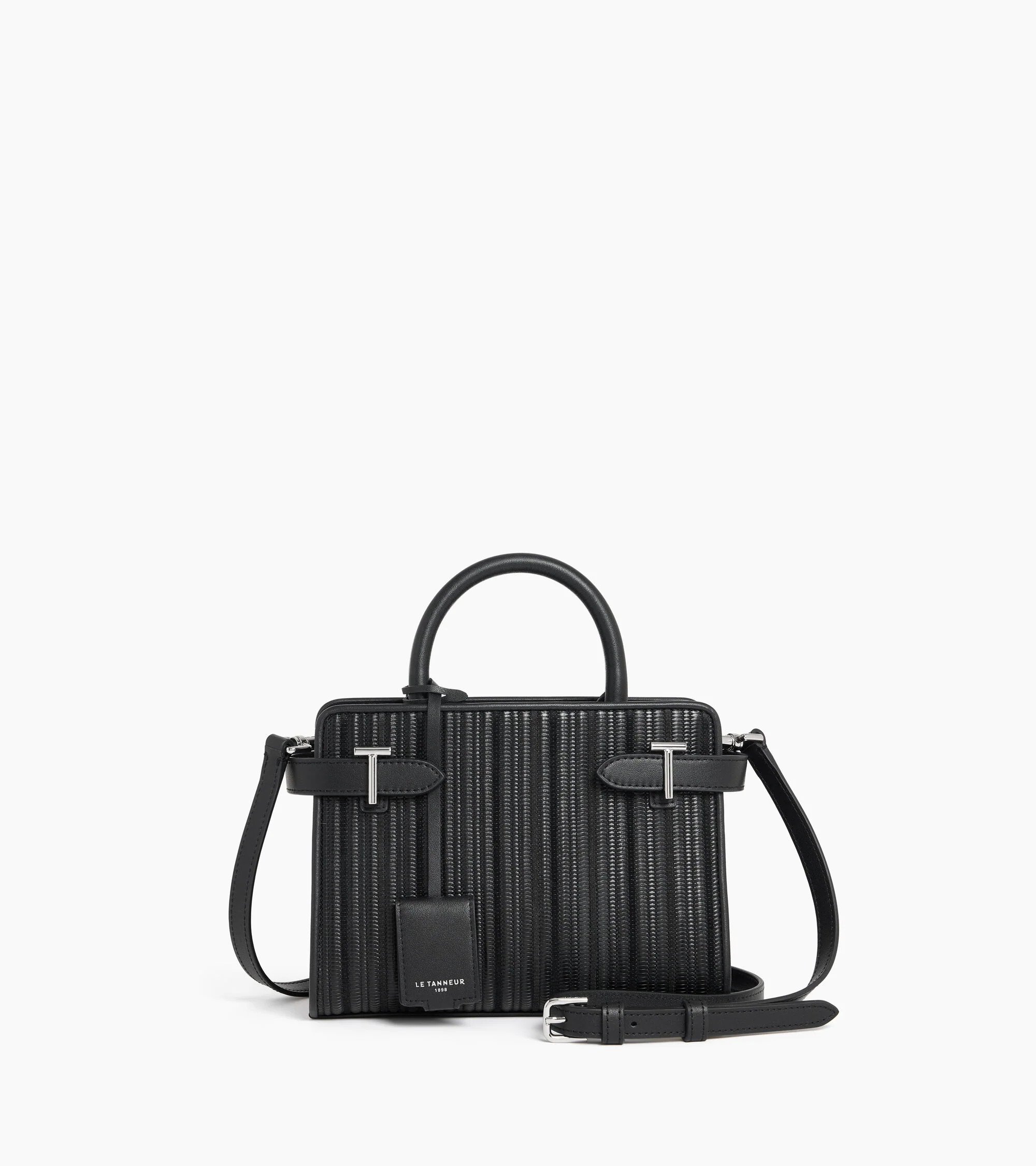 Emile small handbag with double-flap in braided recycled leather | Le Tanneur