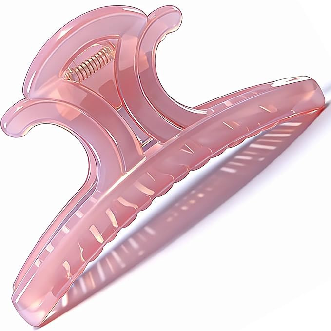 5 Inch Extra Large Curved Butterfly Hair Claw Clip for Women, Strong Hold Big Hair Clip for Thick... | Amazon (US)