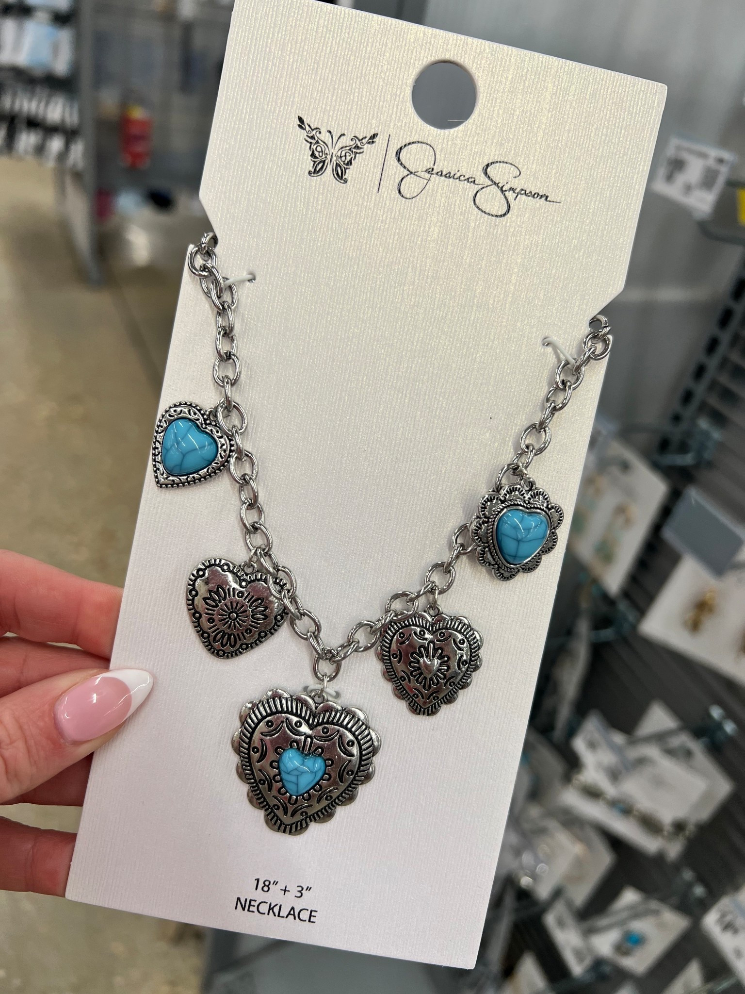 Western-style statement necklace from Walmart 😍
The turquoise + silver combo is sooo pretty and perfect for spring & summer outfits. Adds the cutest pop to a simple tee or dress!

#LTKFinds #LTKStyle #LTKJewelry #WalmartFinds #WalmartFashion #WesternStyle #TurquoiseJewelry #AffordableStyle #EverydayStyle #StyleOnABudget