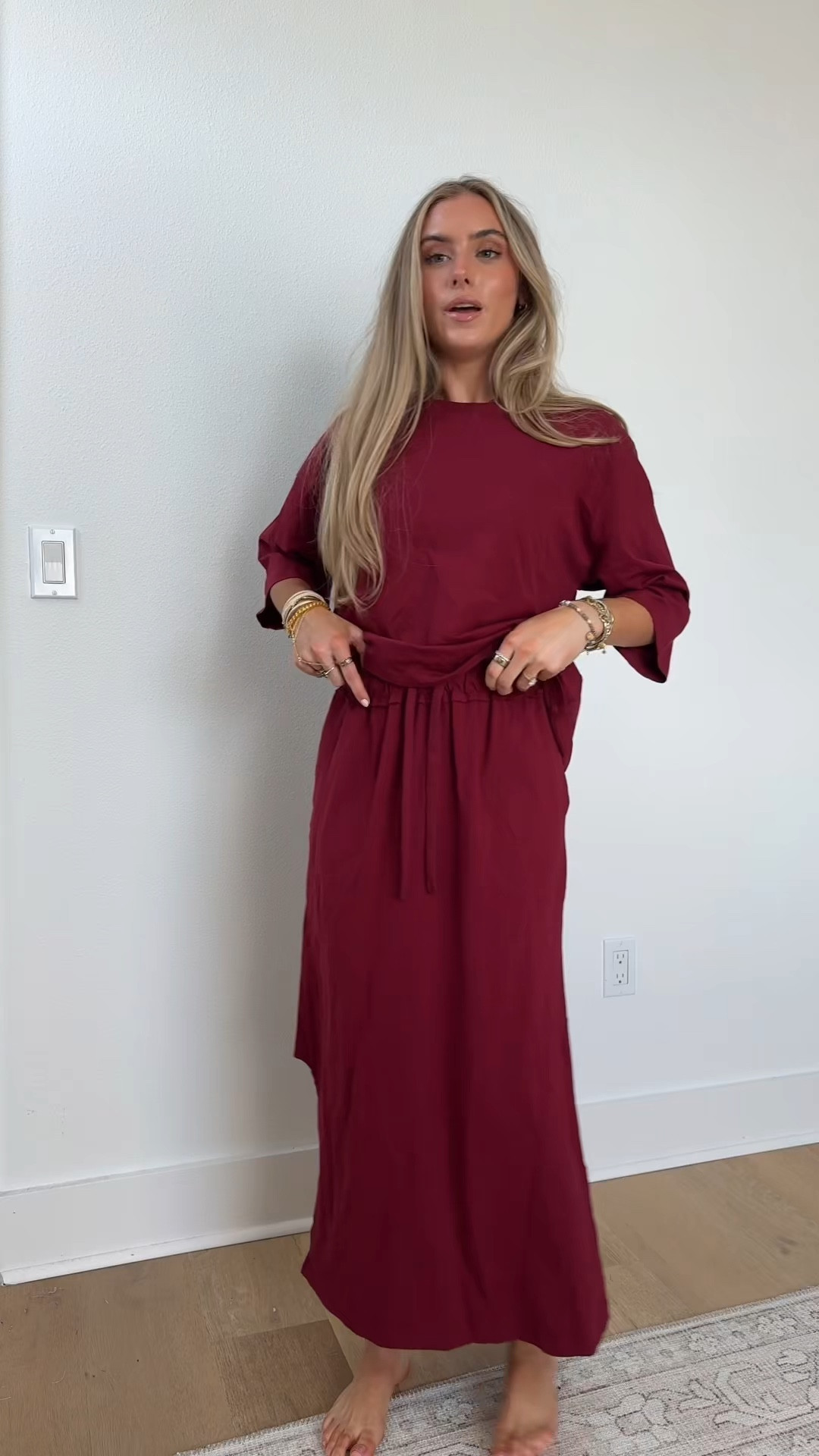 Amazon size small Tankaneo Womens 2 Piece Skirt Sets Oversized 3/4 Sleeve Top and Maxi Skirt Fall Matching Outfits Travel Vacation Set

#LTKHoliday #LTKootd #LTKFindsUnder50