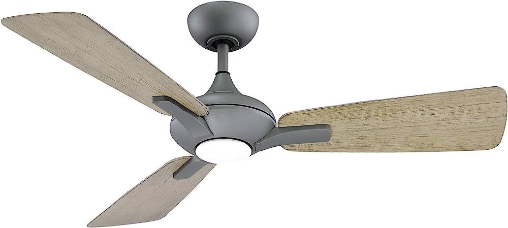 Mykonos Smart Indoor and Outdoor 3-Blade Ceiling Fan 52in Graphite Weathered Gray with 3000K LED ... | Amazon (US)