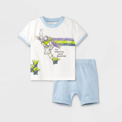 Toddler Boys' Disney Toy Story Solid Top and Bottom Set - Beige 4T | Target