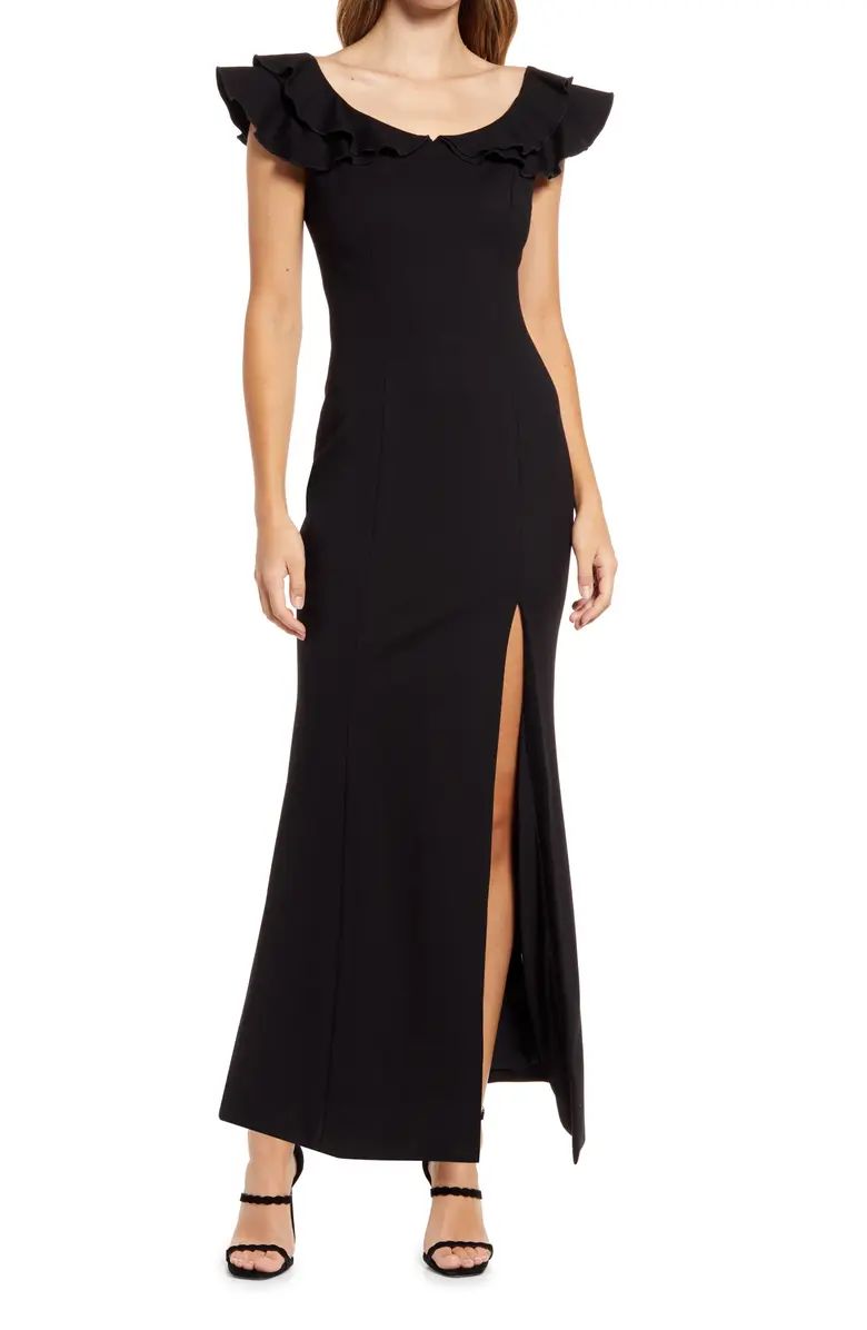 Elliatt Raja Ruffle Sleeve HIgh Slit Dress | Nordstrom | Nordstrom