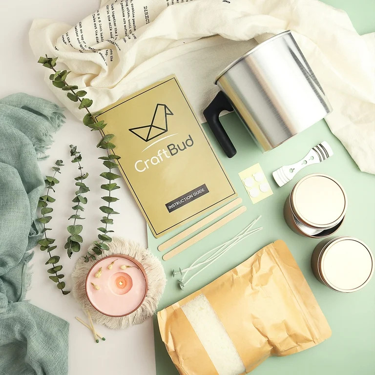 Craftbud Complete DIY Soy Candle Making Kit with Scented Dried Flowers - Candle Wax for Candle Ma... | Walmart (US)