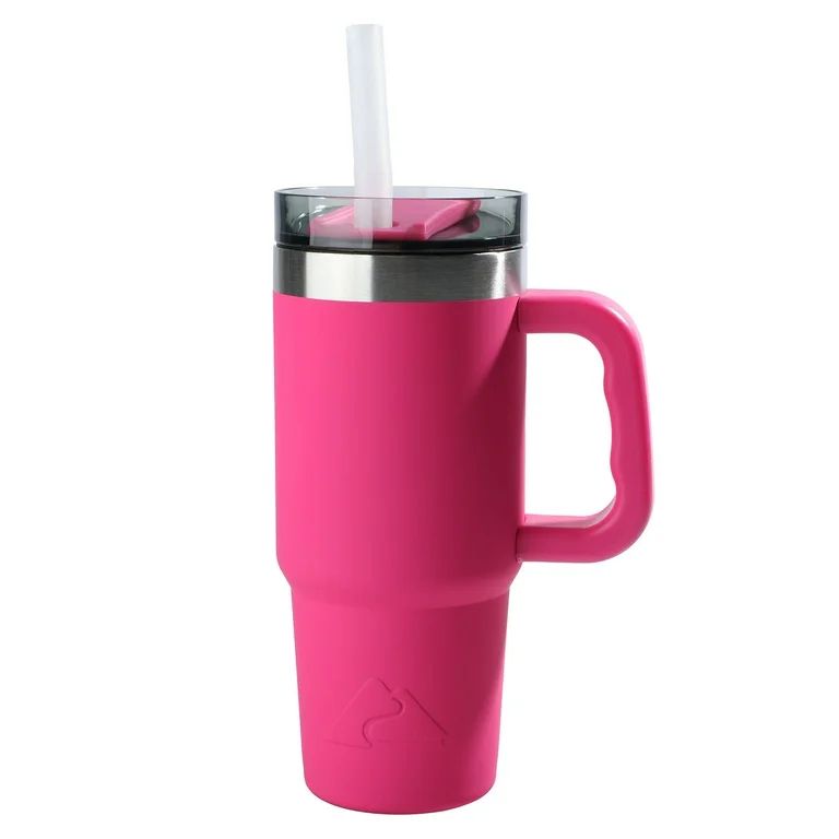 Ozark Trail 18 oz Insulated Stainless Steel Tumbler with Handle - Hot Pink - Walmart.com | Walmart (US)