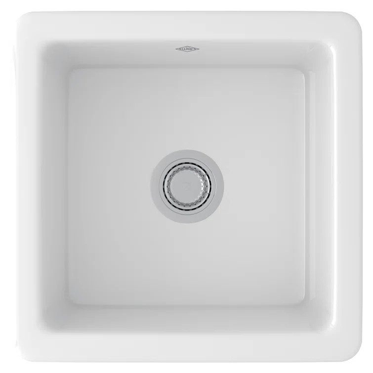 RC1818WH Shaker™ 18" L x 18" W Single Bowl Square Fireclay Bar/Food Prep Kitchen Sink | Wayfair North America
