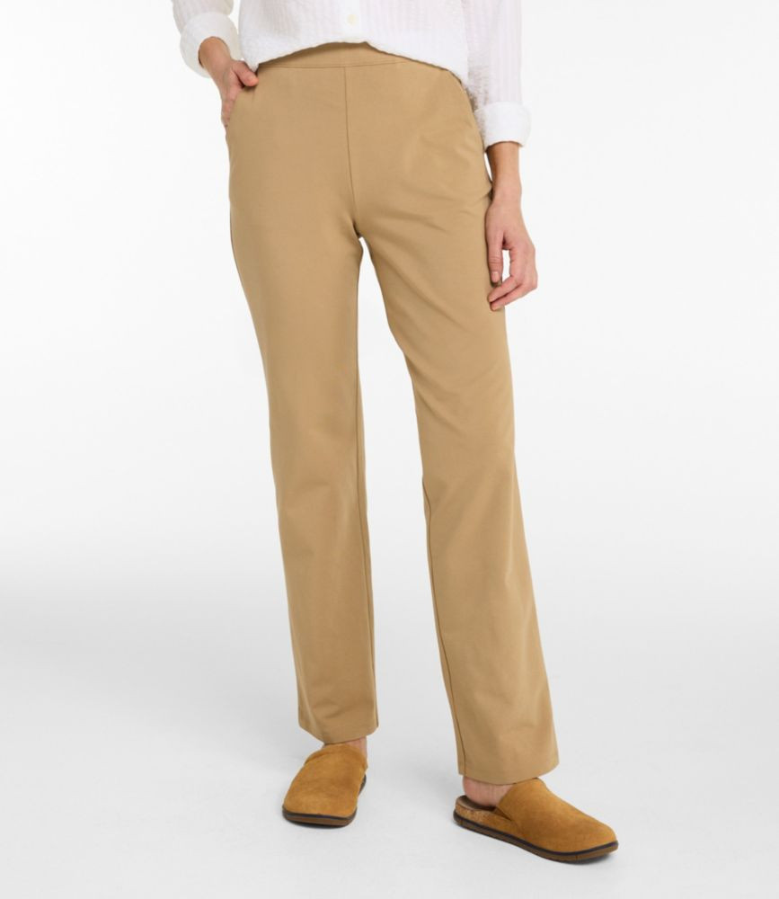 Women's Perfect Fit Pants, Straight-Leg Dark Khaki M Petite, Cotton L. L.Bean | L.L. Bean