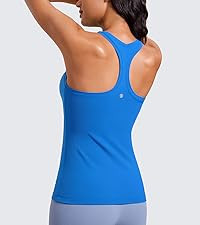 CRZ YOGA Butterluxe Racerback Workout Tank Tops for Women Tight Sleeveless Camisole Gym Athletic ... | Amazon (US)