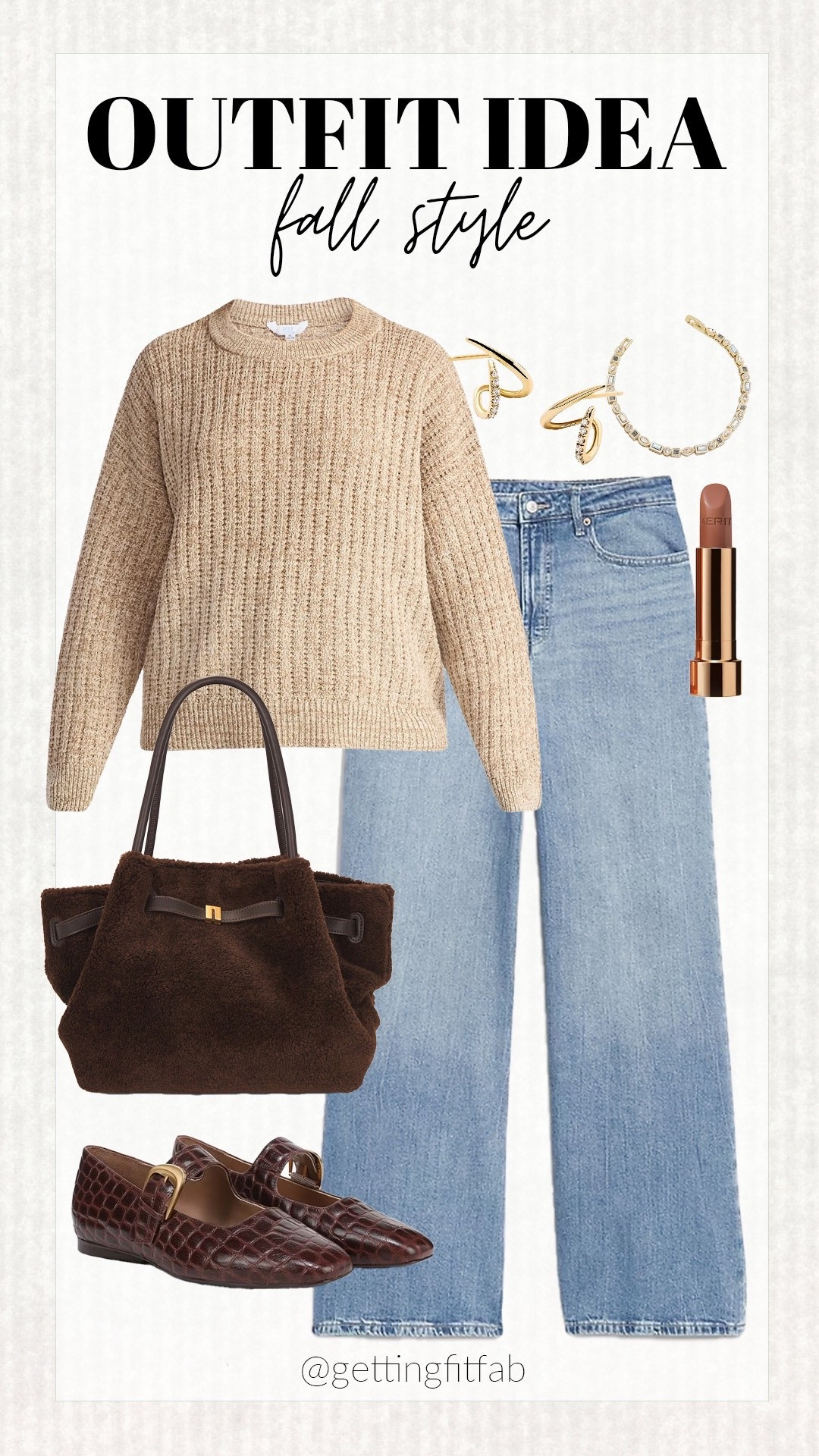 Chic neutral plus size outfit idea for fall! 

#fallstyle

Fall style. Plus size fall fashion. Walmart fashion. Walmart new arrivals. Walmart plus size fall sweater. Plus size denim. Trendy brown Sherpa tote bag. Trendy wide fall flats  

#LTKStyleTip #LTKPlusSize #LTKSeasonal