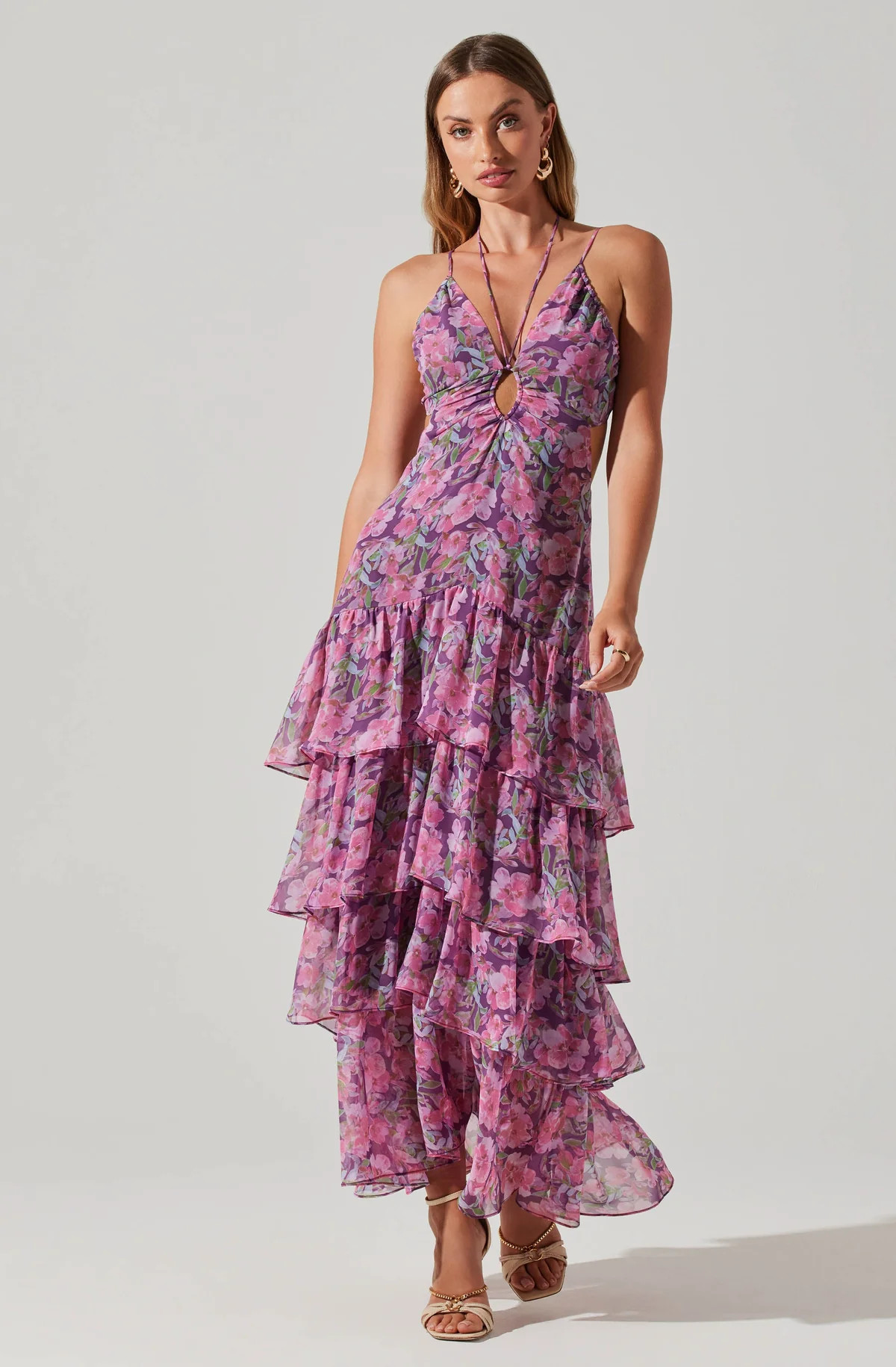 Aneira Floral Tiered Maxi Dress | ASTR The Label (US)