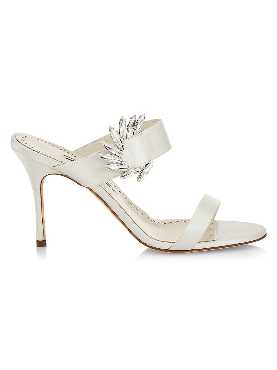 Chivela 90MM Crystal-Embellished Satin Sandals | Saks Fifth Avenue