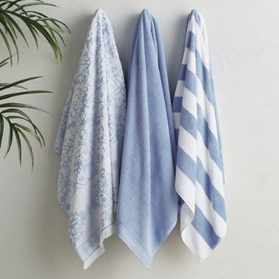 Madeira Stripe Beach Towels, Set of Three | Frontgate