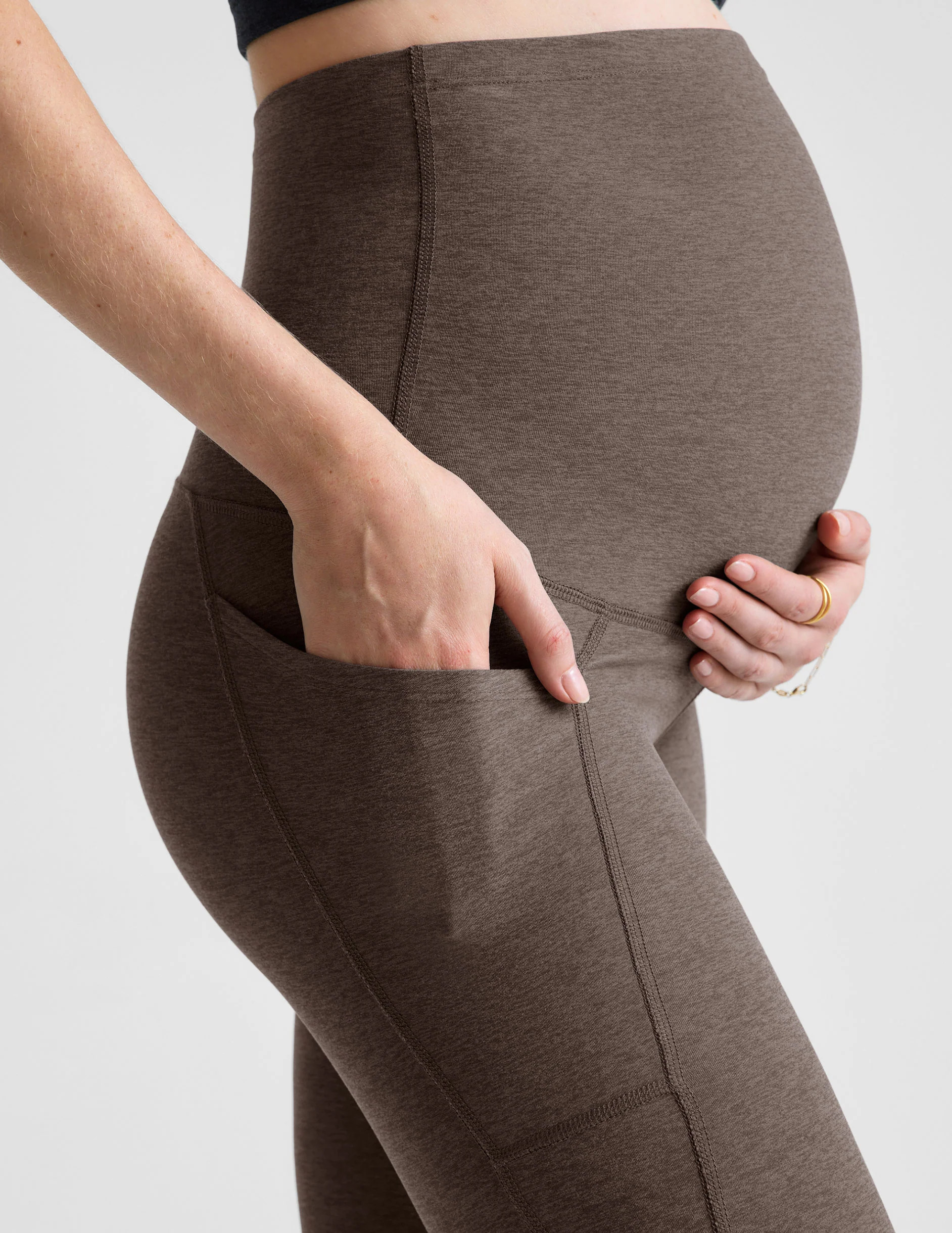 Spacedye Love the Bump Maternity Pocket Midi Legging | Beyond Yoga | Beyond Yoga