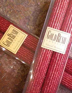 12 Inch Natural Beeswax Glitter Candles, Ruby Red Color, Boxed Set of 2 CandlesQ | Amazon (US)