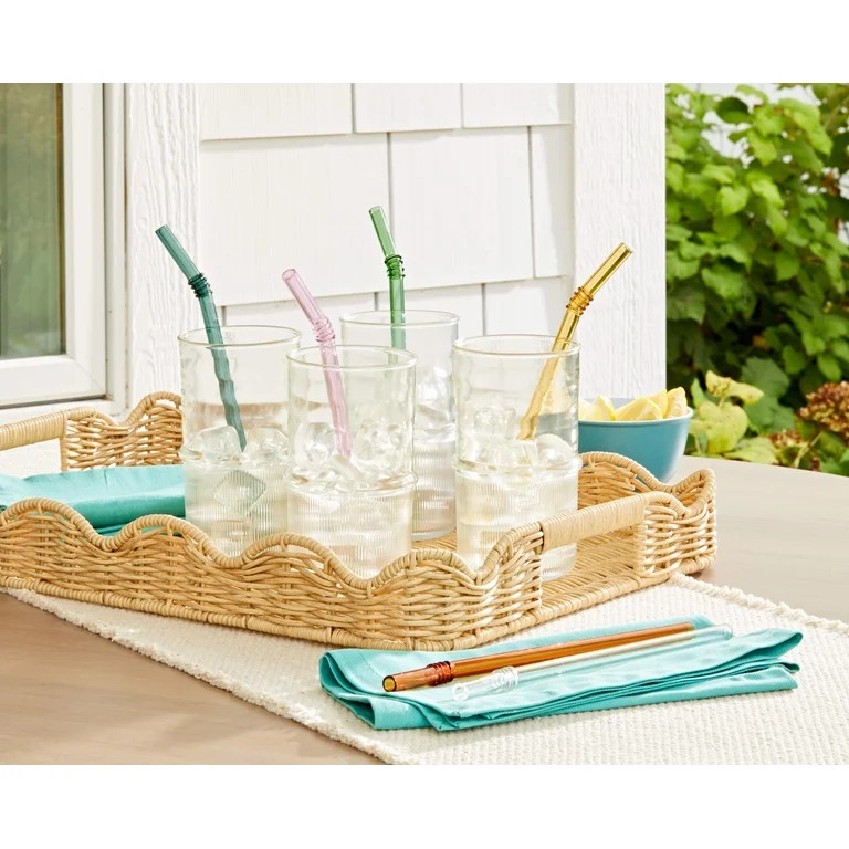 Better Homes & Gardens Glass Bendy Straw Colorful , 6 Pieces | Walmart (US)