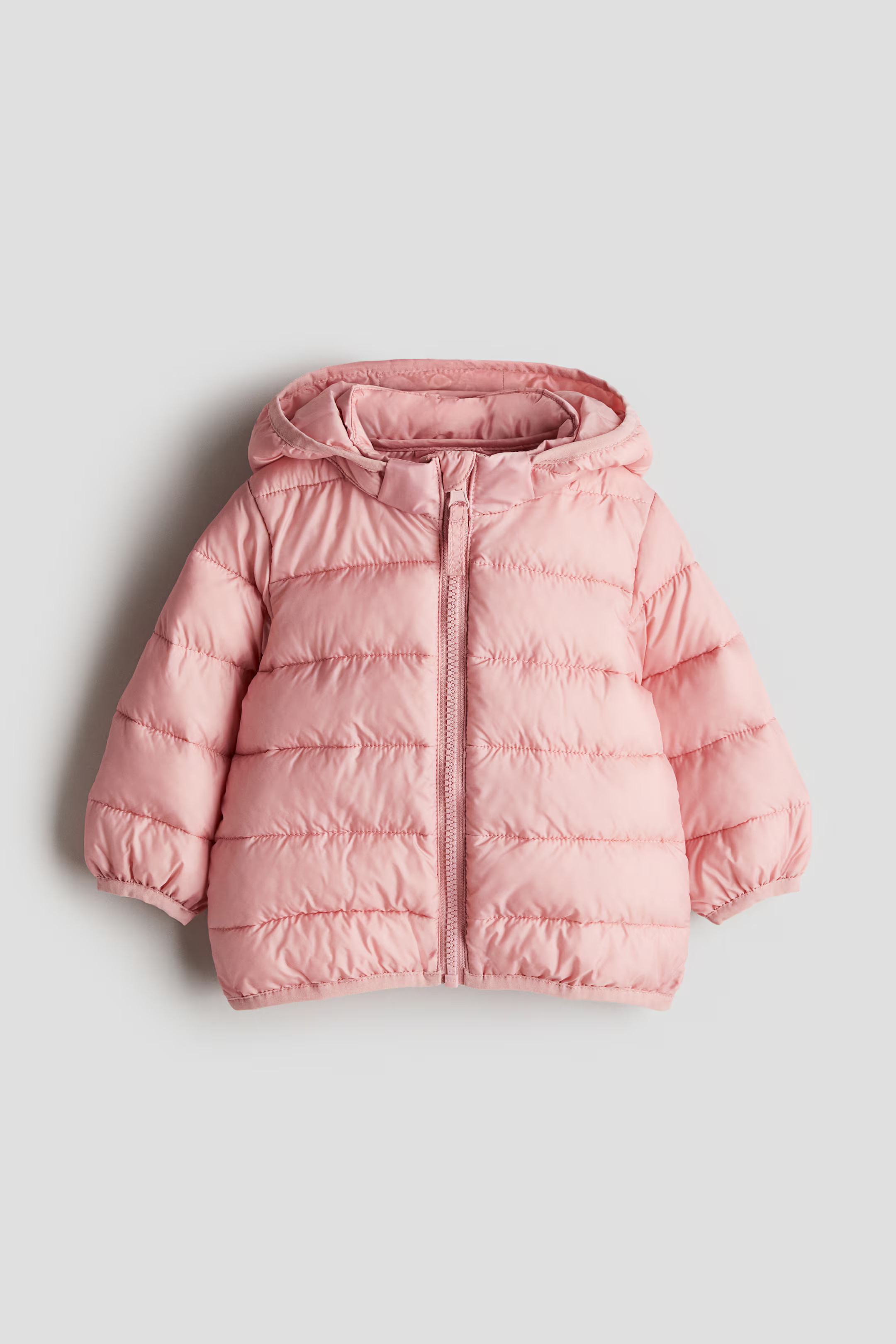 Hooded Puffer Jacket - Light pink - Kids | H&M US | H&M (US + CA)