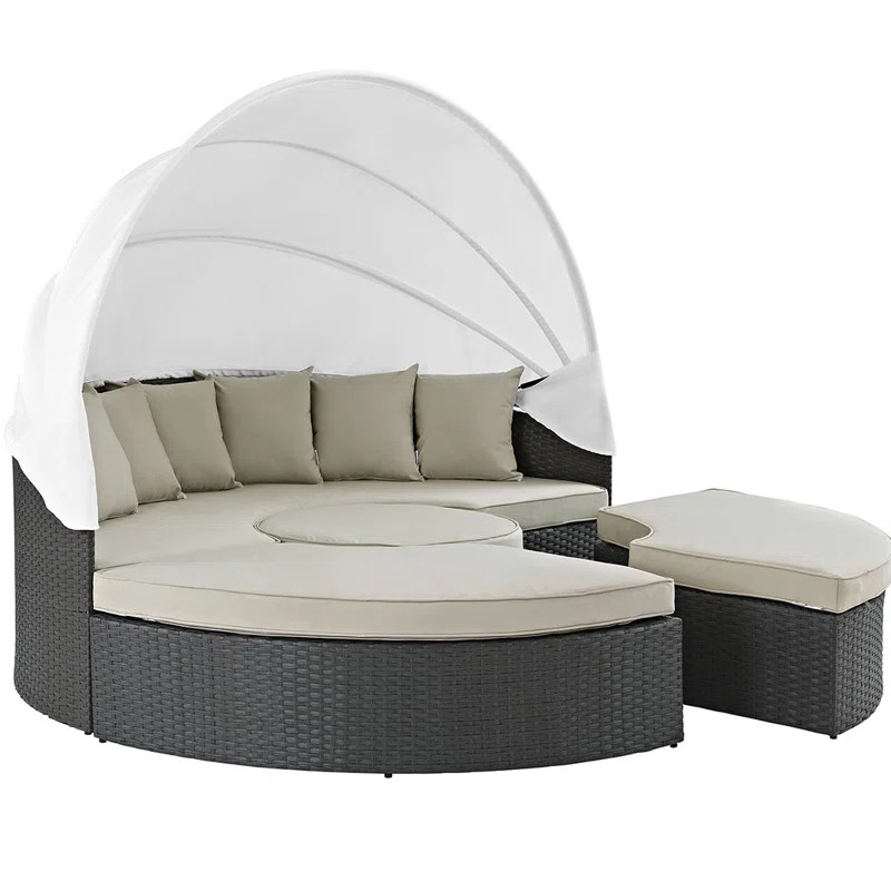 Mucha 86.5'' Wide Outdoor Patio Daybed with Sunbrella Cushions | Wayfair North America