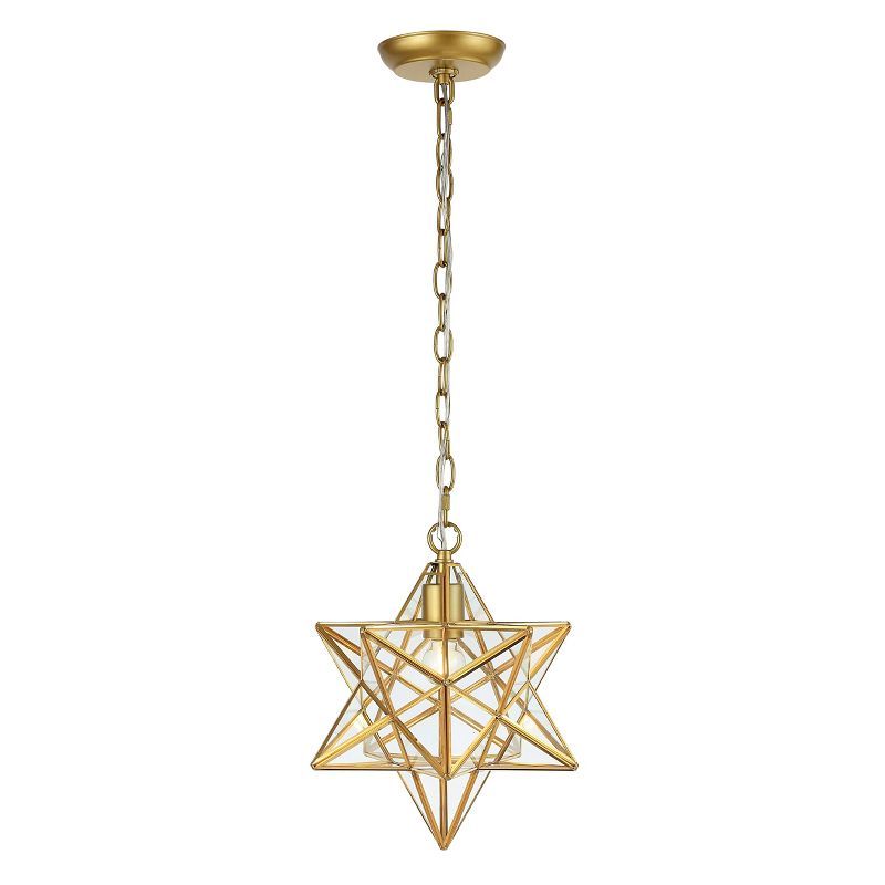 12" Stella Moravian Star Metal/Clear Glass LED Pendant - Jonathan  Y | Target