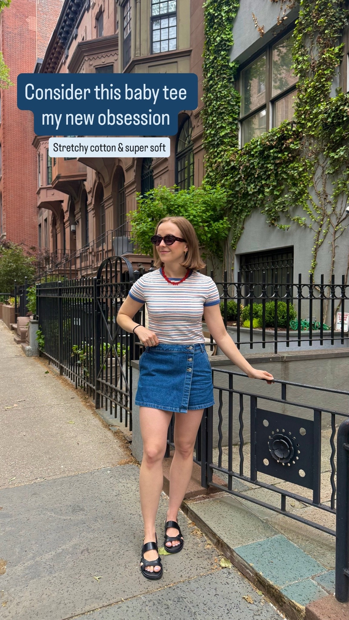 The stretchy $17 baby tee for summer
Wearing xs, 95% cotton use code AFSUMMER Abercrombie sale

#LTKootd