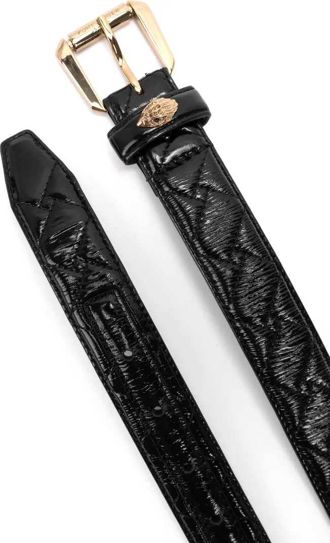 Kurt Geiger London Kensington Quilted Patent Leather Belt | Nordstrom | Nordstrom