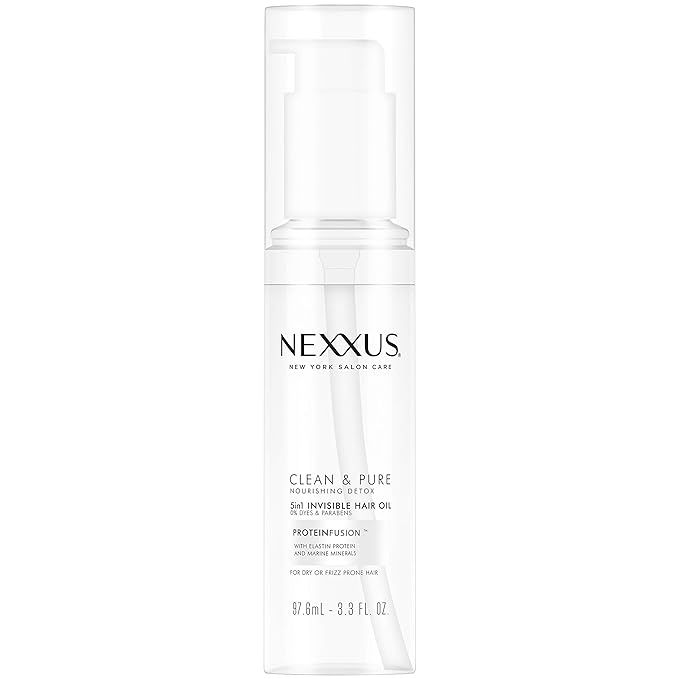Nexxus Clean & Pure 5 in 1 Invisible Oil for Frizzy Hair, Nourishing Detox Paraben & Dye Free, 3.... | Amazon (US)