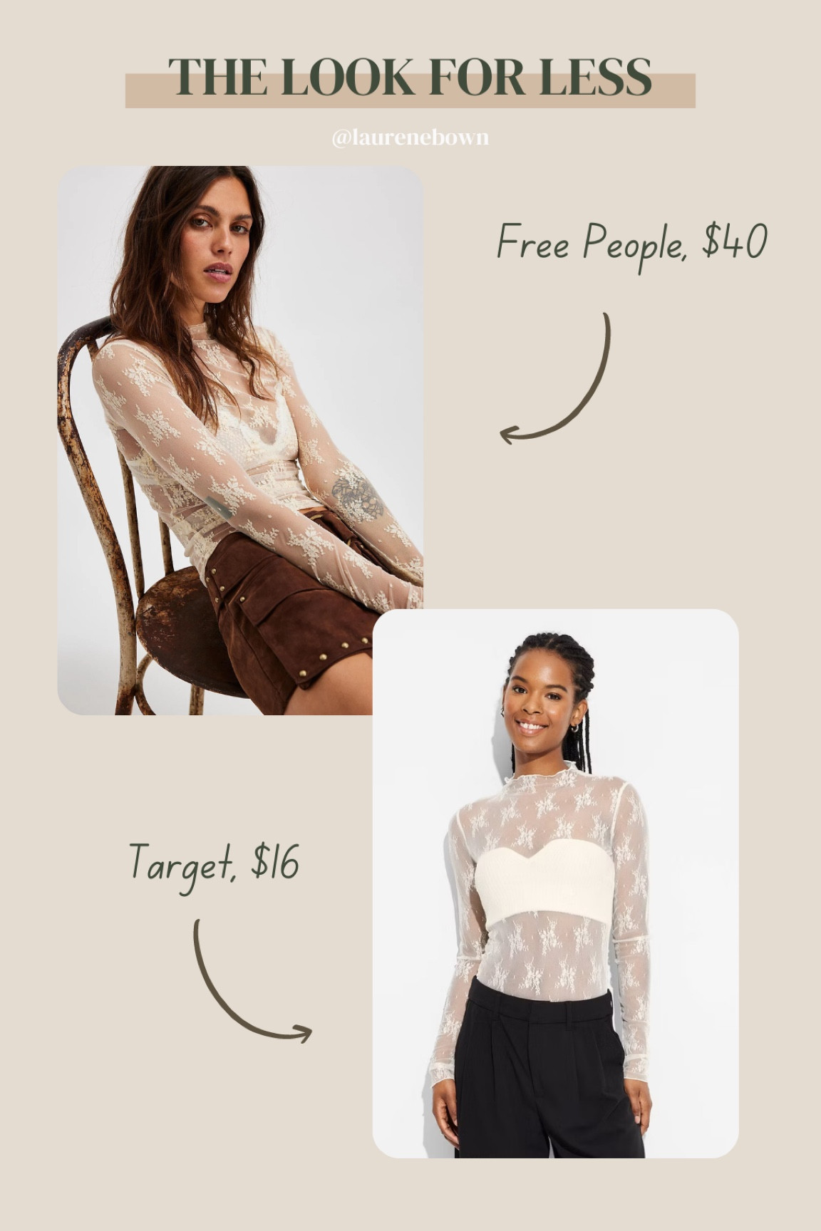 The look for less at Target 