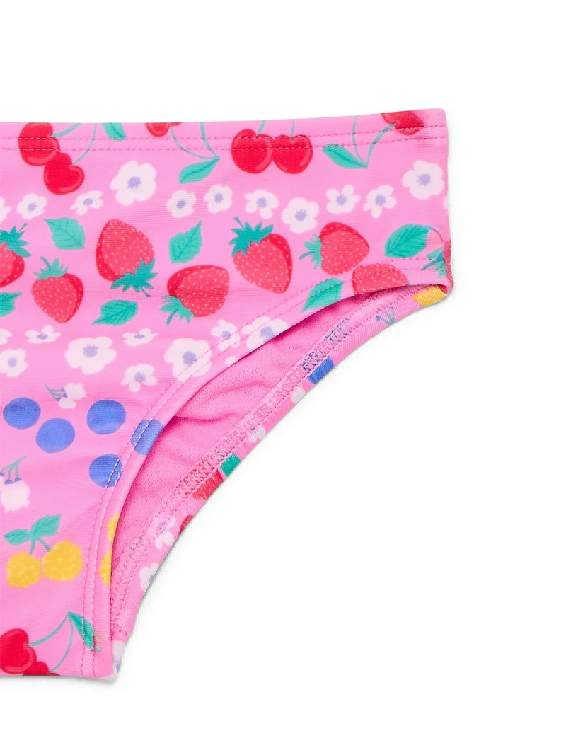 Wonder Nation Baby and Toddler Girl Ruffle Bikini Swimsuit, 2-Piece, Sizes 12M-5T | Walmart (US)