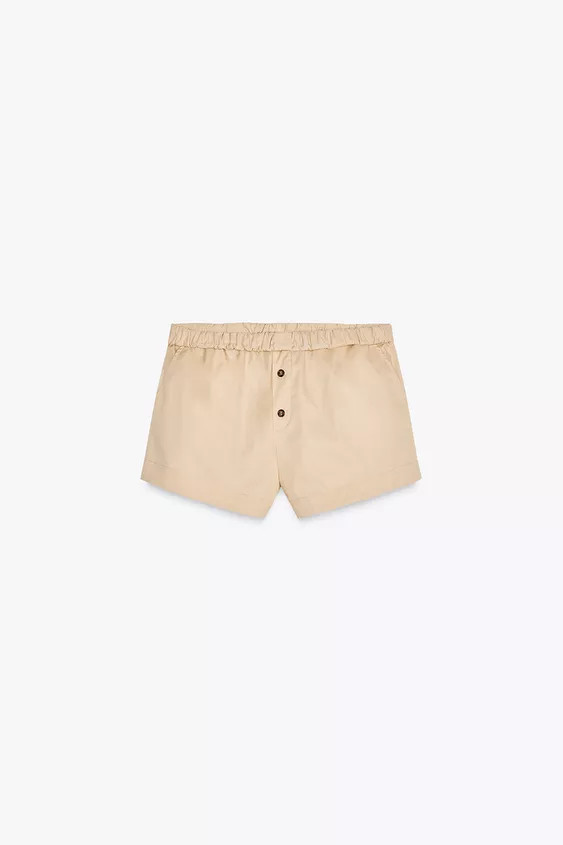 FOLD-OVER WAIST MINI SHORTS | Zara US