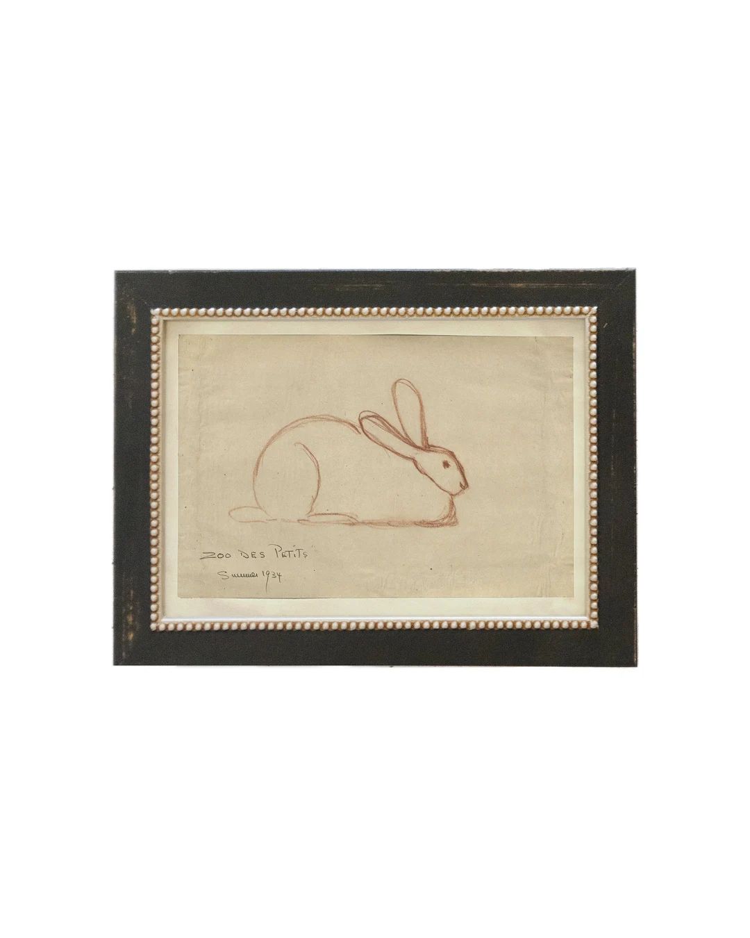 Vintage Bunny Drawing Wall Art Nursery Animal Prints - Etsy | Etsy (US)