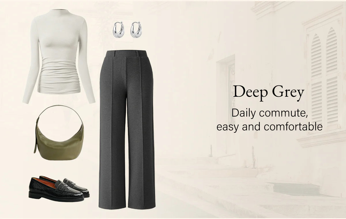 High Waisted Straight Leg Pull On Pant | OGLmove