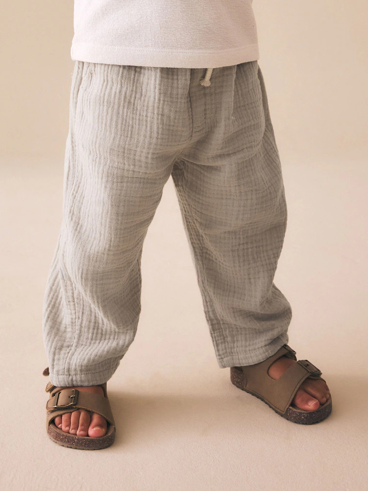 Neutral Soft Textured Pull On Trousers (3mths-7yrs) | Next US