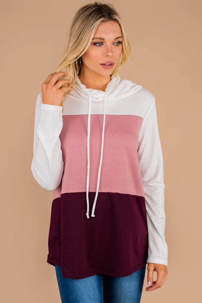 Know What You Love Mauve-Wine Colorblock Tunic | The Mint Julep Boutique