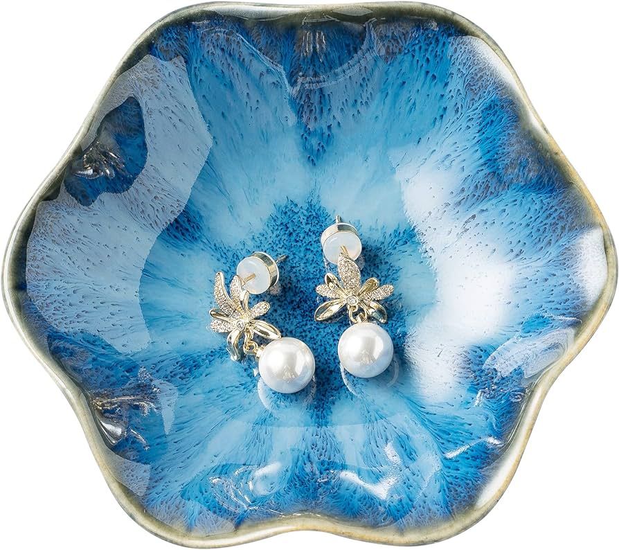 BEUNAIZER Jewelry Dish Tray, Ring Dish, Ceramic Trinket Tray, Key Bowl, Decorative Plate, Gifts f... | Amazon (US)