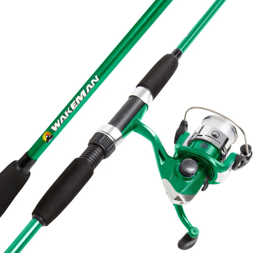 Leisure Sports Fishing Pole with Spinning Reel, Green Fishing rod one_size | 958638ILK | Lowe's