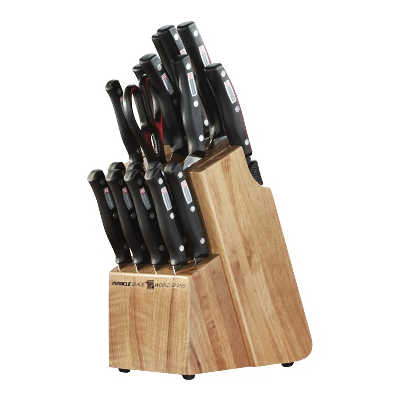 Miracle Blade World Class 18 Piece Knife Block Set & Reviews | Wayfair | Wayfair North America