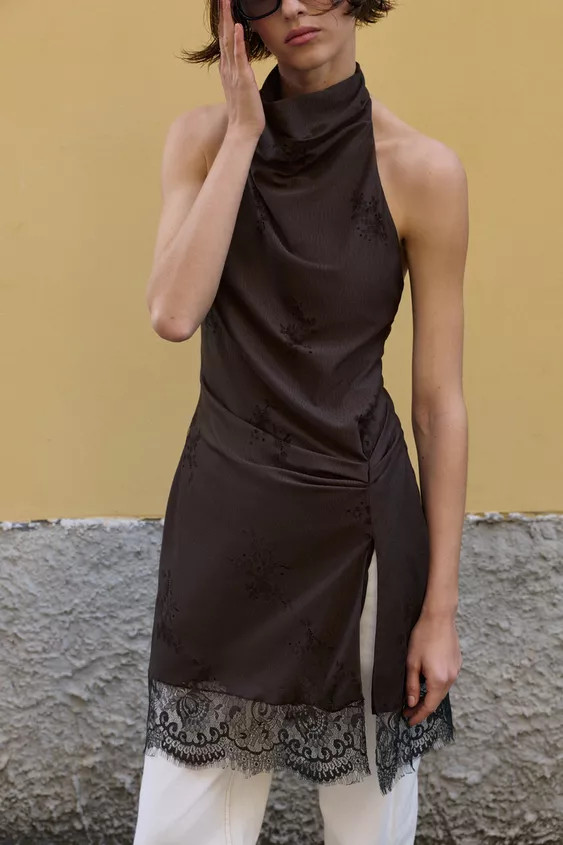 HALTER LINGERIE STYLE DRESS | Zara Canada