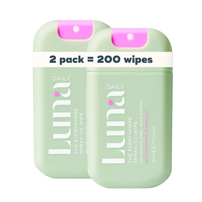Luna Daily The Everywhere Spray-to-Wipe | Fragrance-Free, 1 Fl Oz | Amazon (US)