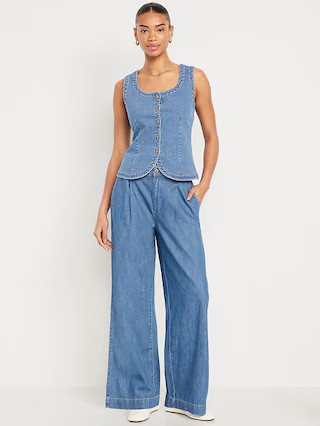 High-Waisted Taylor Trouser Wide-Leg Pants | Old Navy (US)
