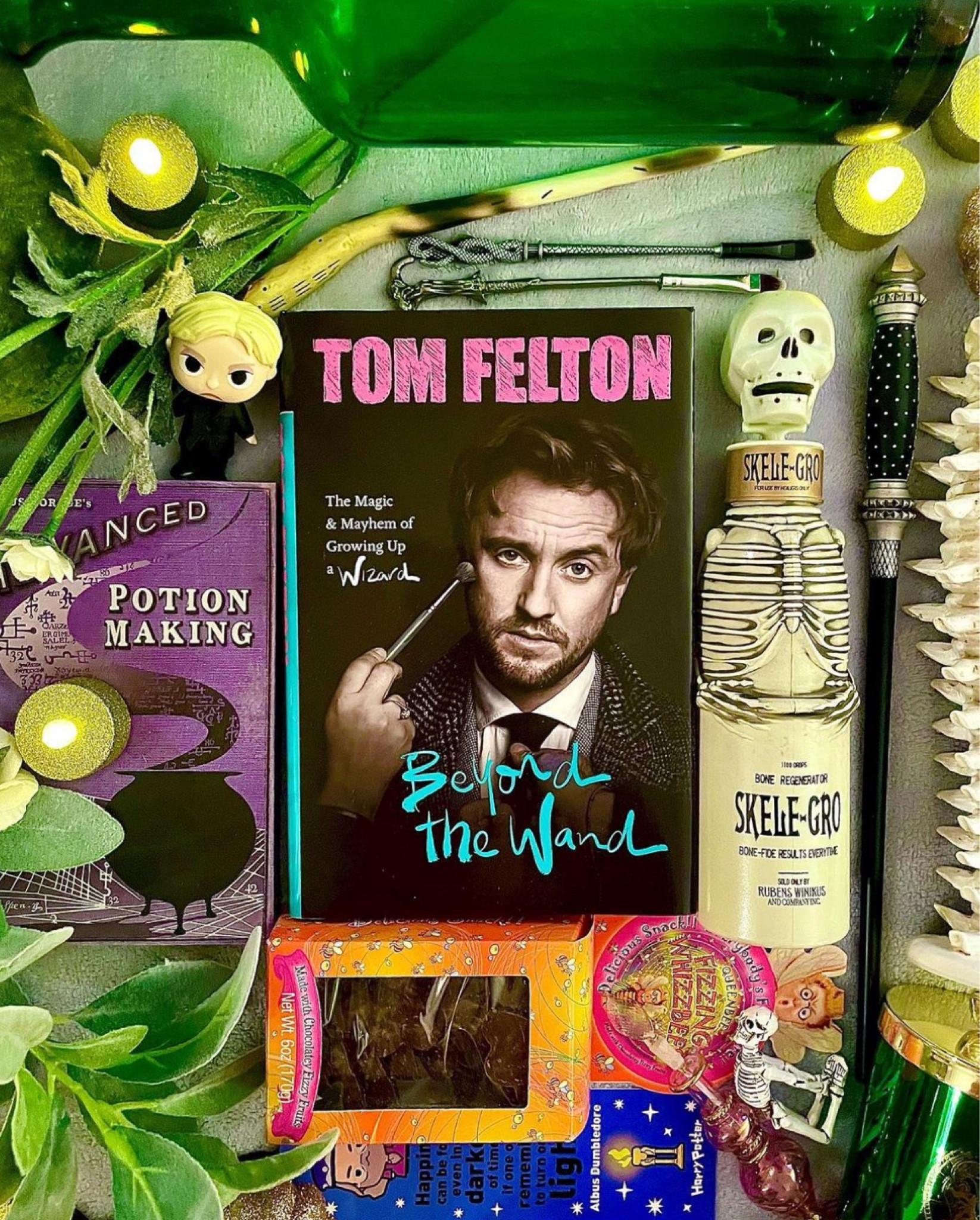 Have you read Beyond the Wand by Tom Felton yet? 📚🪄 I devoured this book! Tom writes with such charm and honesty. I loved hearing about the insights into his Wizarding World Draco filming experiences as well as stories of his life in the Muggle world. 💚 It was the perfect mix of funny, nostalgic, and emotional. 🏰